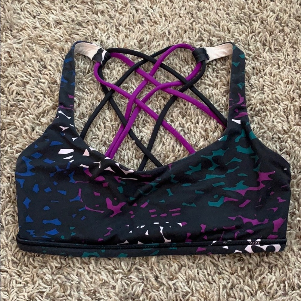 lulu lemon multi colored sports bra